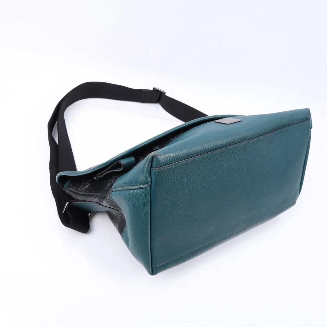 MCM Craig and Karl Blue Visetos Messenger Bag