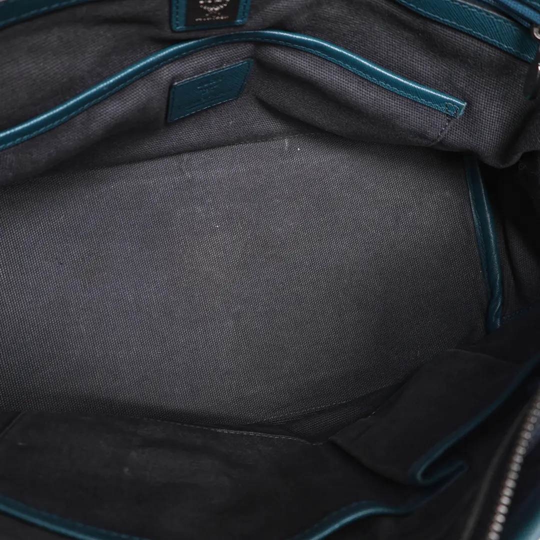 MCM Craig and Karl Blue Visetos Messenger Bag