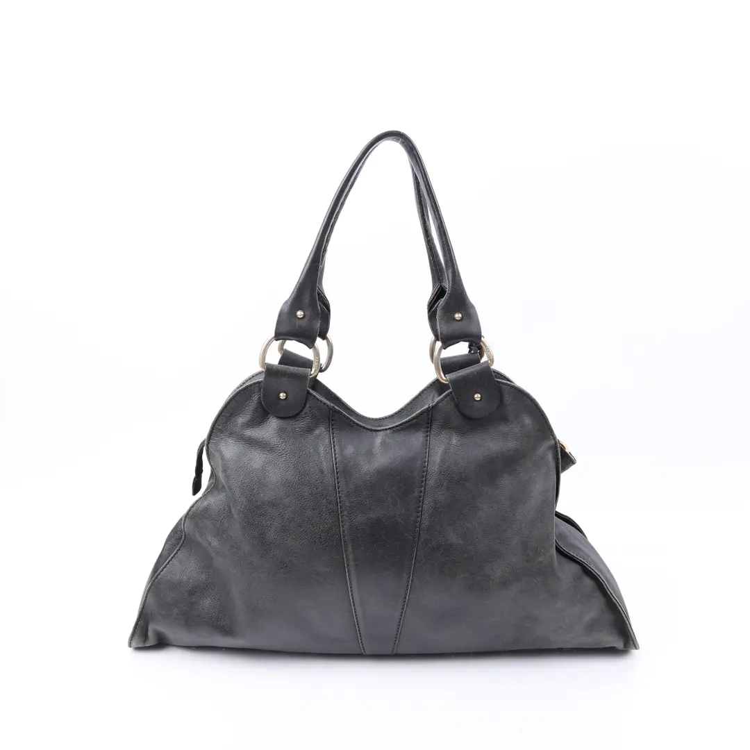 Fendi Chef Black Leather Shoulder Bag