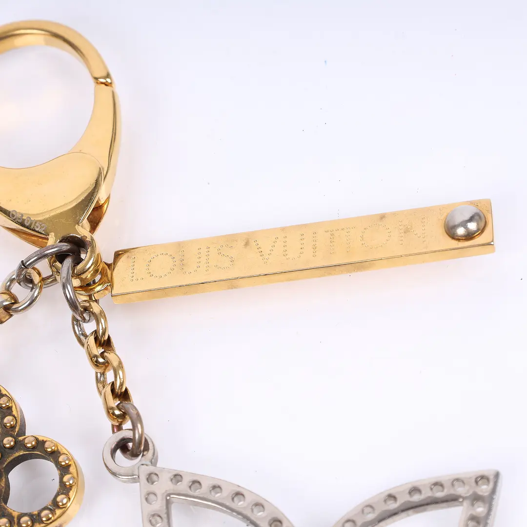 Louis Vuitton Fleur de Monogram Gold Metal Bag Charm