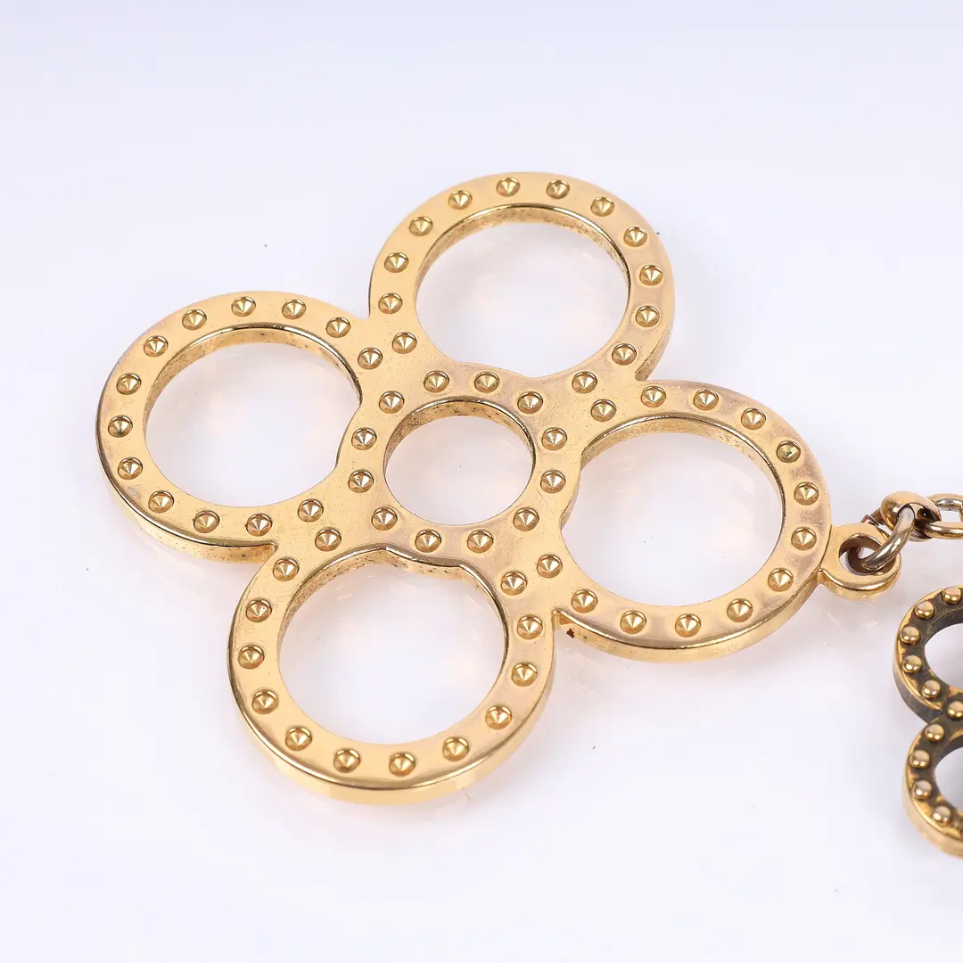 Louis Vuitton Fleur de Monogram Gold Metal Bag Charm