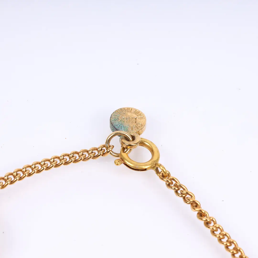 Celine Triomphe Gold Metal Bracelet