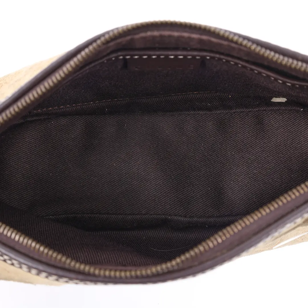 Celine C Macadam Beige Suede Shoulder Bag
