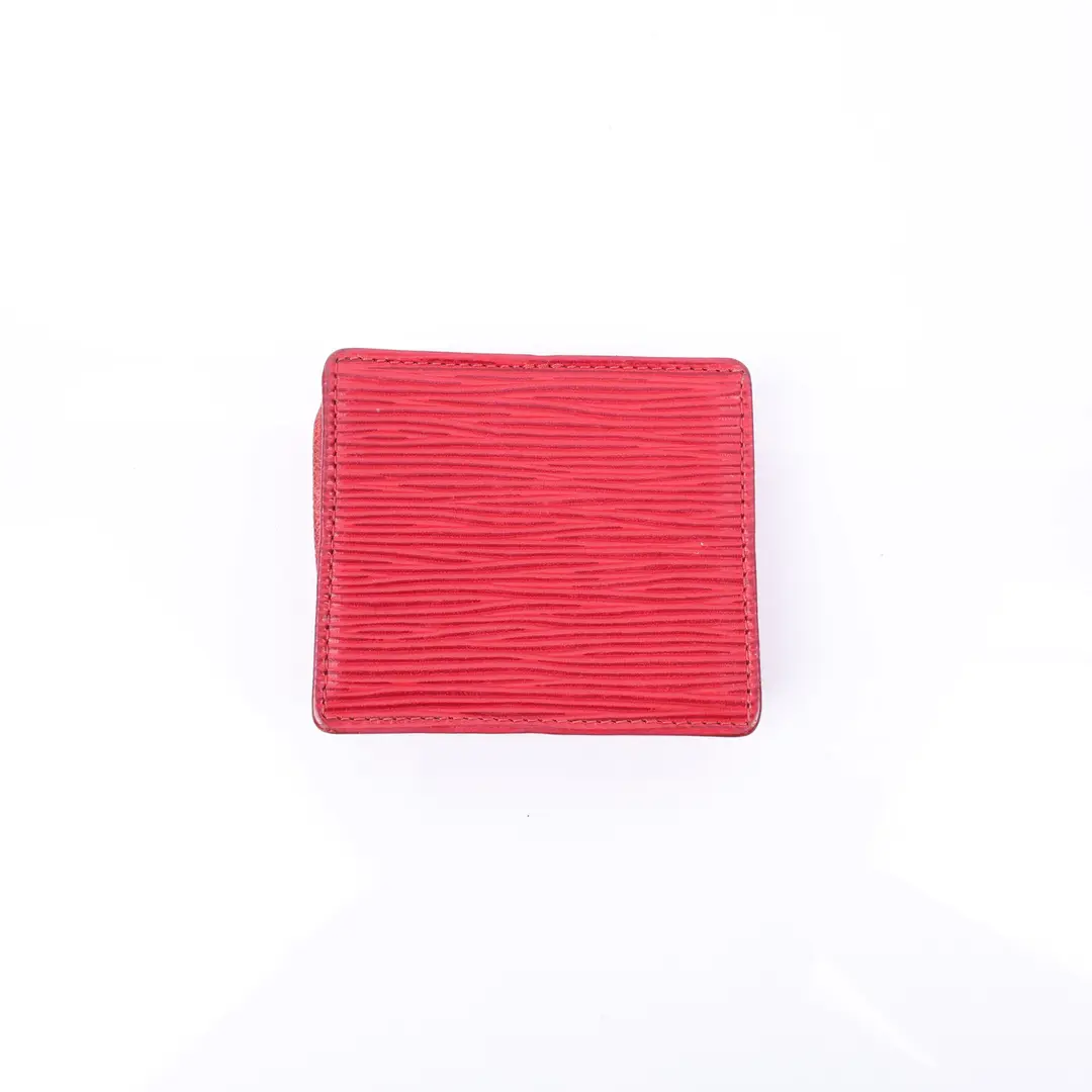 Louis Vuitton Porte Monnaie Cuvette Red Epi Coin Case