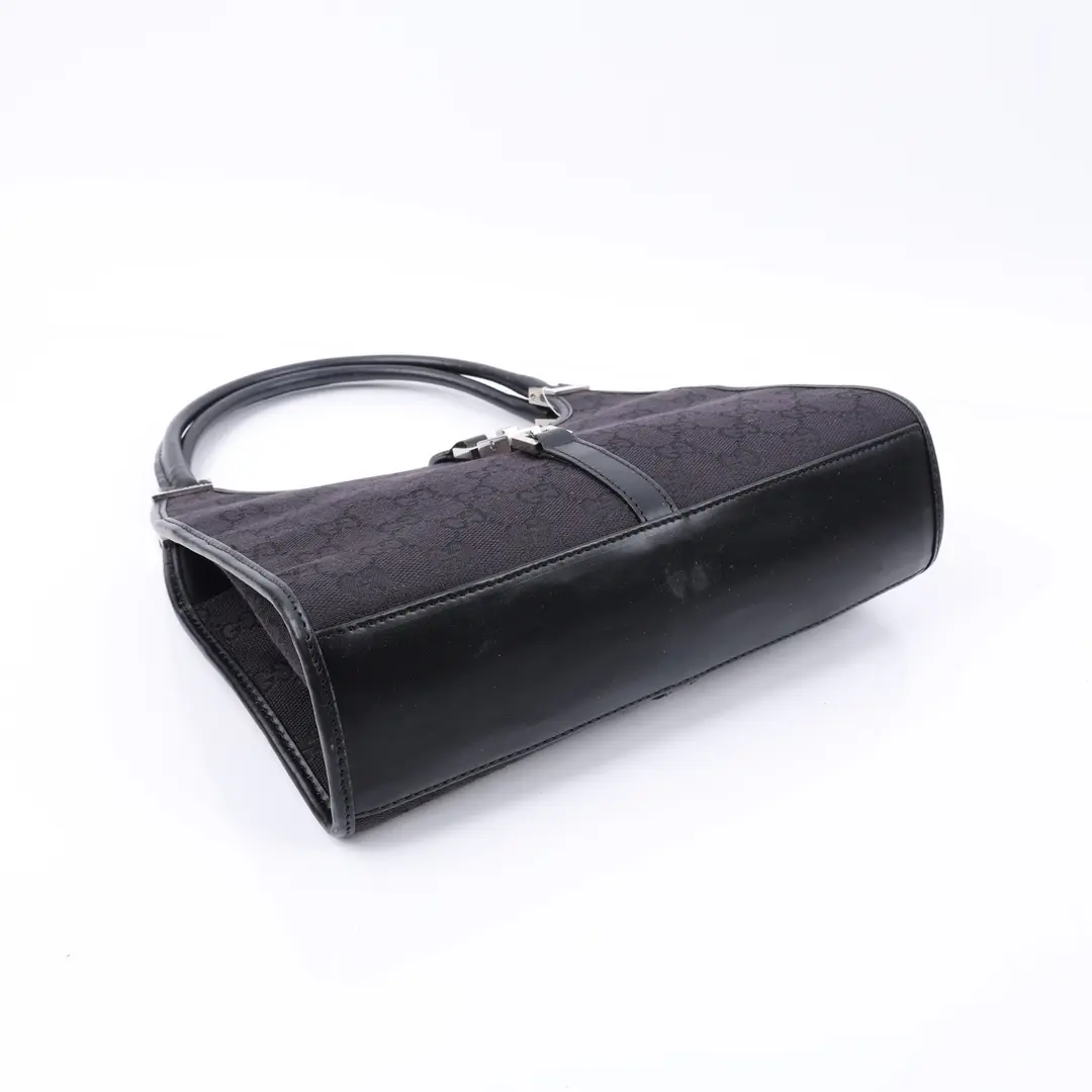 Gucci Jackie Black GG Canvas Shoulder Bag