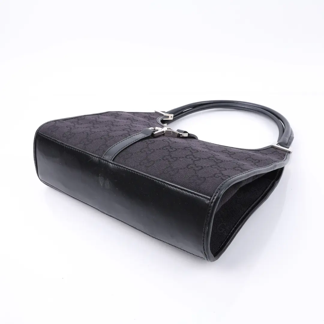 Gucci Jackie Black GG Canvas Shoulder Bag