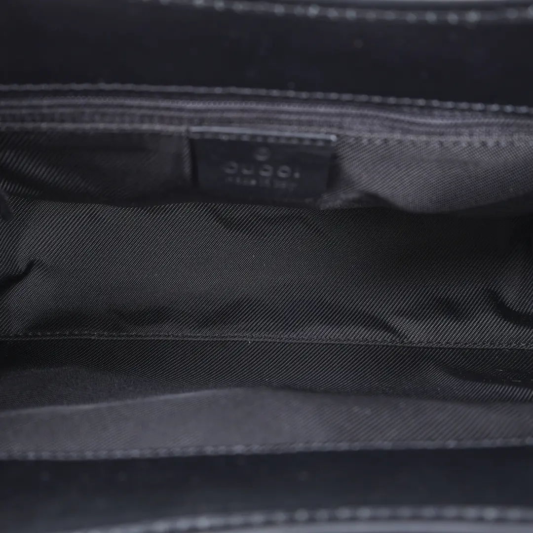 Gucci Jackie Black GG Canvas Shoulder Bag