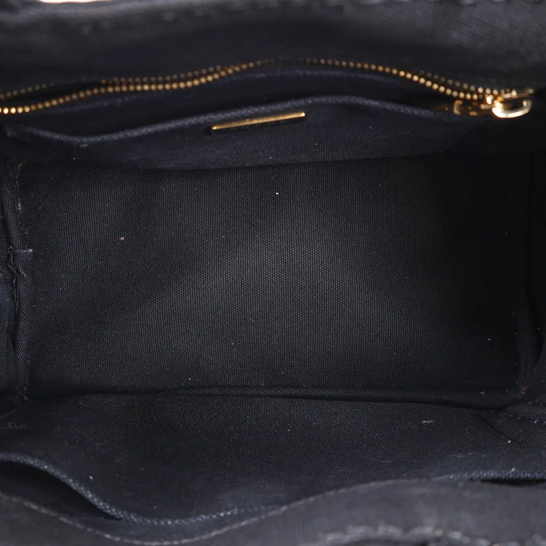 Prada Canapa Black Canvas Tote Bag