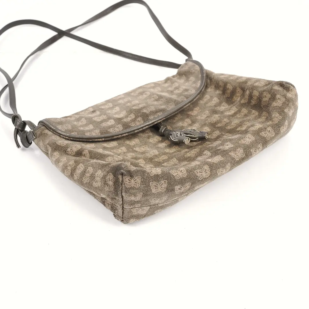 Bottega Veneta Vintage Butterfly Brown Suede Shoulder Bag