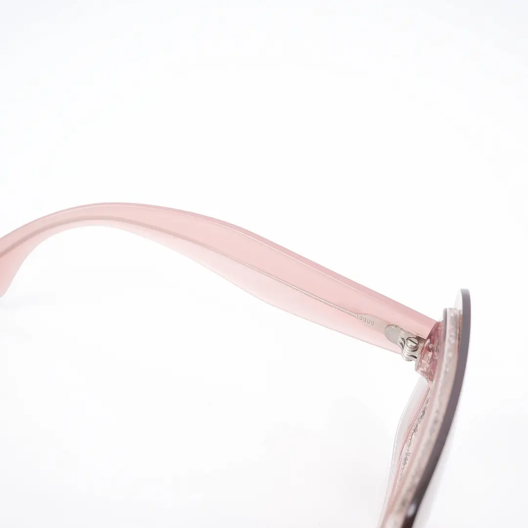 Miu Miu Glitter Square Pink Acetate Sunglasses