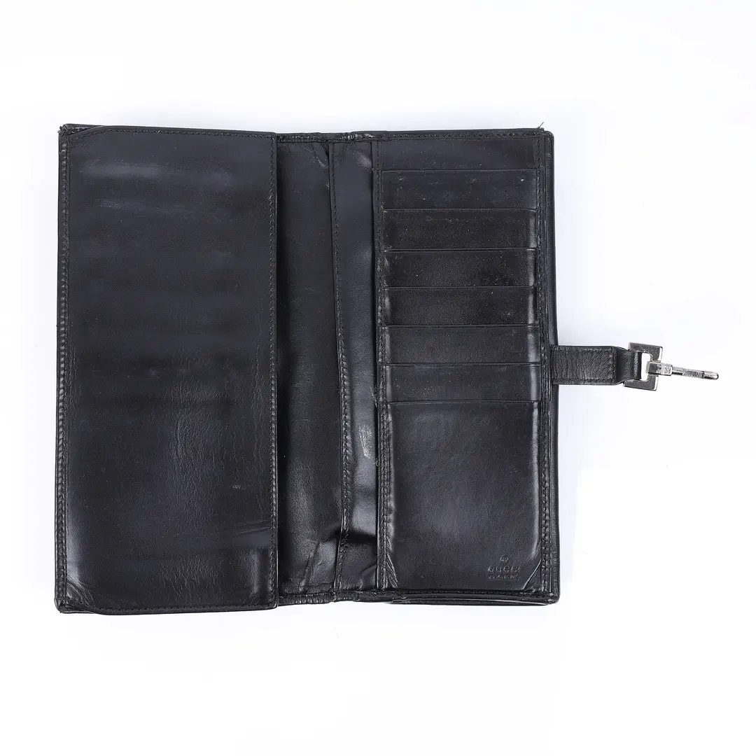 Gucci Jackie Black Leather Wallet