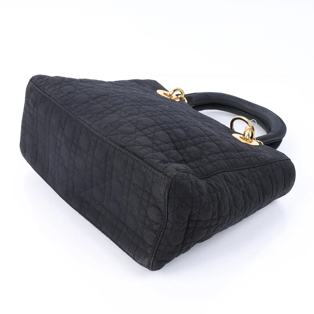 Dior Lady Dior Black Cannage Nylon Handbag
