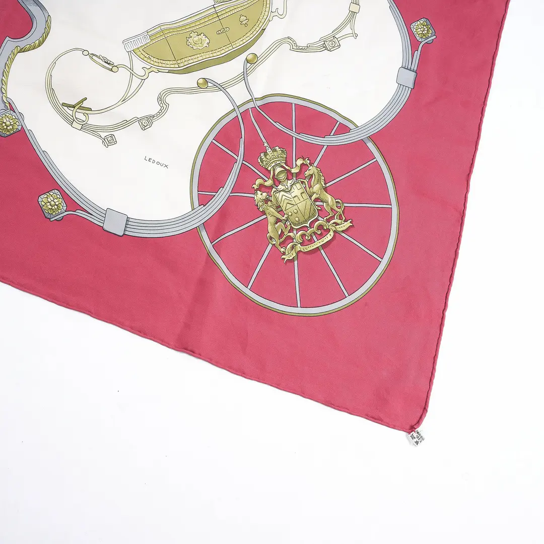 Hermes Springs Pink Silk Scarf