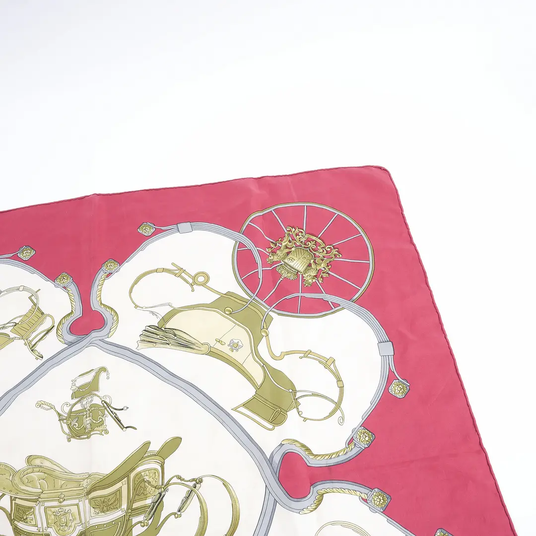 Hermes Springs Pink Silk Scarf