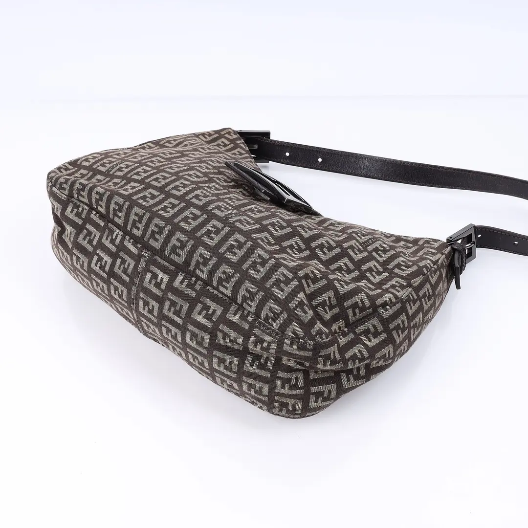 Fendi Zucca Brown Canvas Shoulder Bag