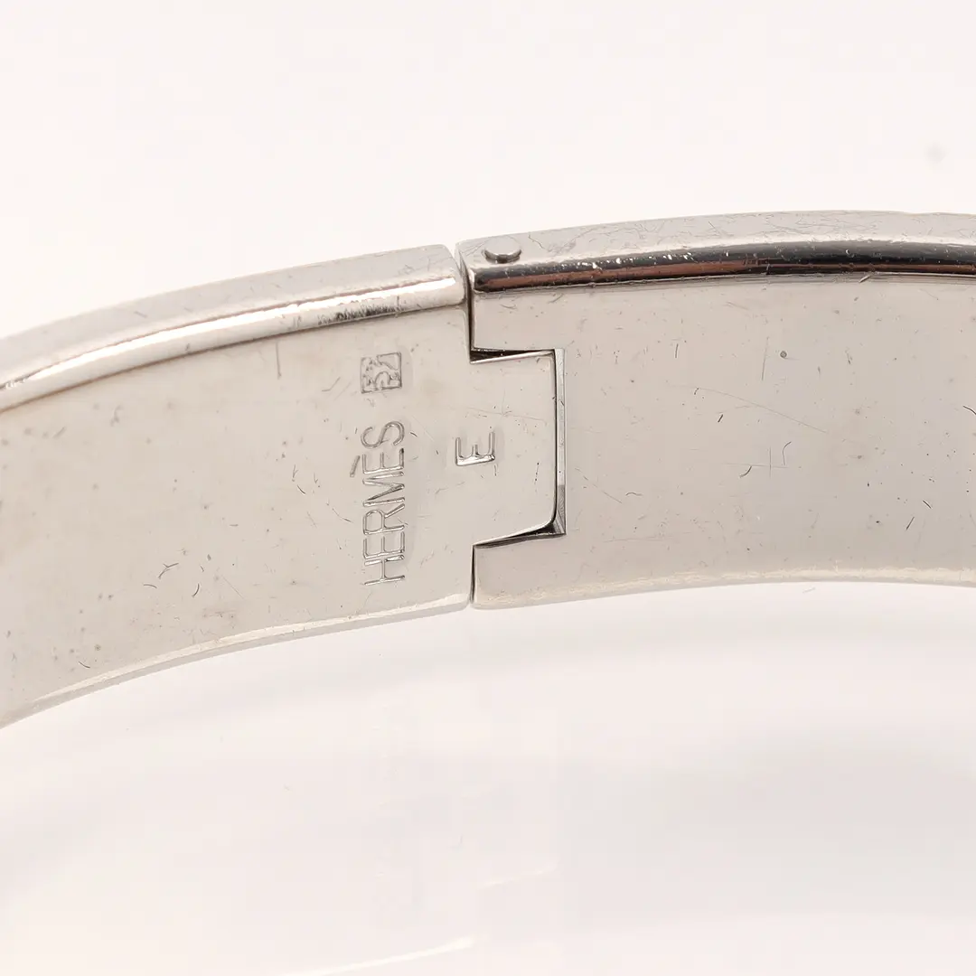 Hermes Clic Clac H Blue Enamel Bracelet