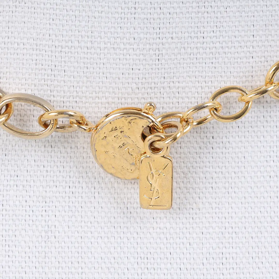 Yves Saint Laurent Vintage Gold Infinity Link Necklace