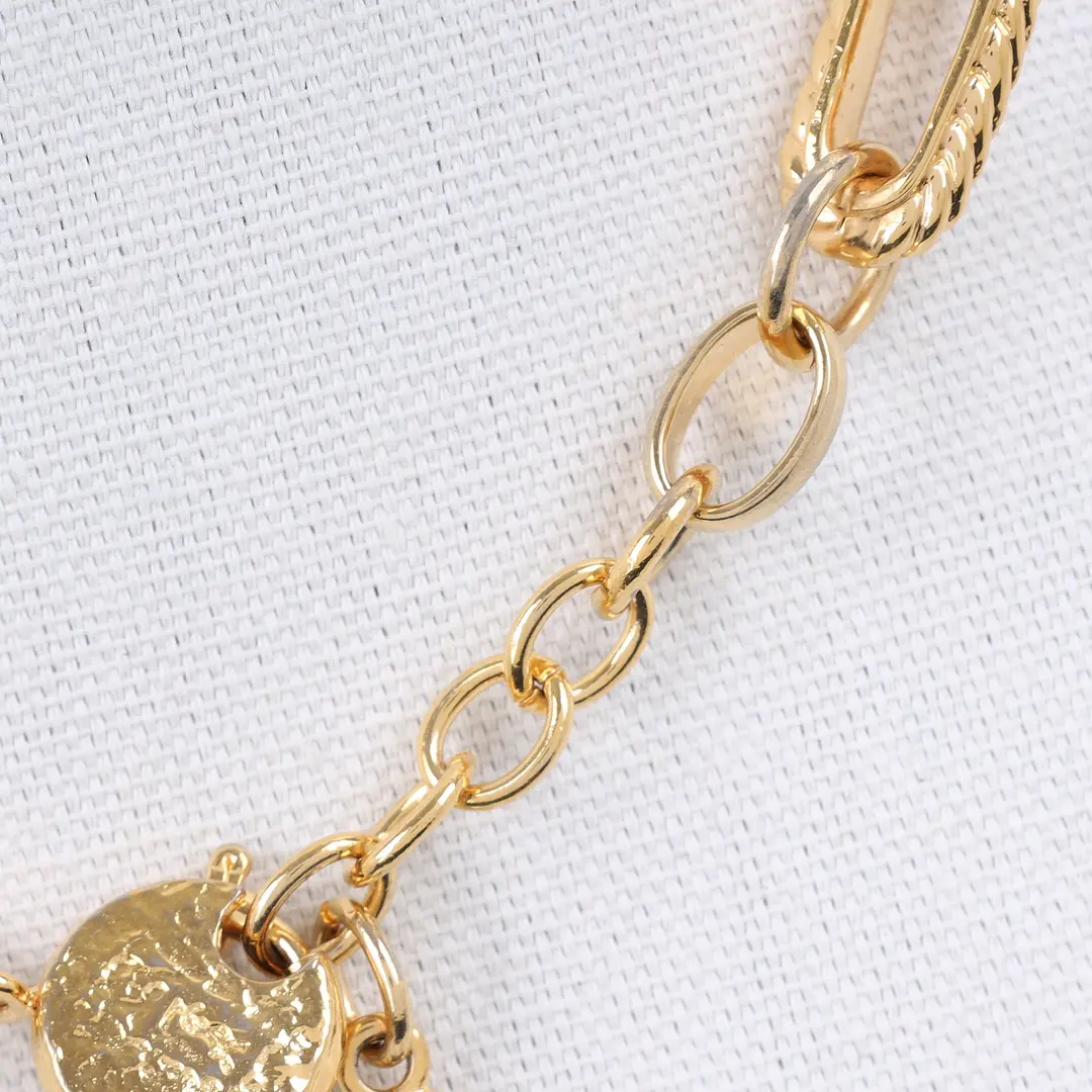 Yves Saint Laurent Vintage Gold Infinity Link Necklace