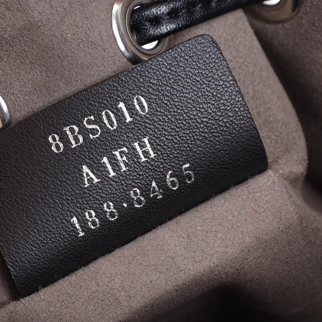 Fendi Mon Tresor Black Leather Pearl Bucket Bag
