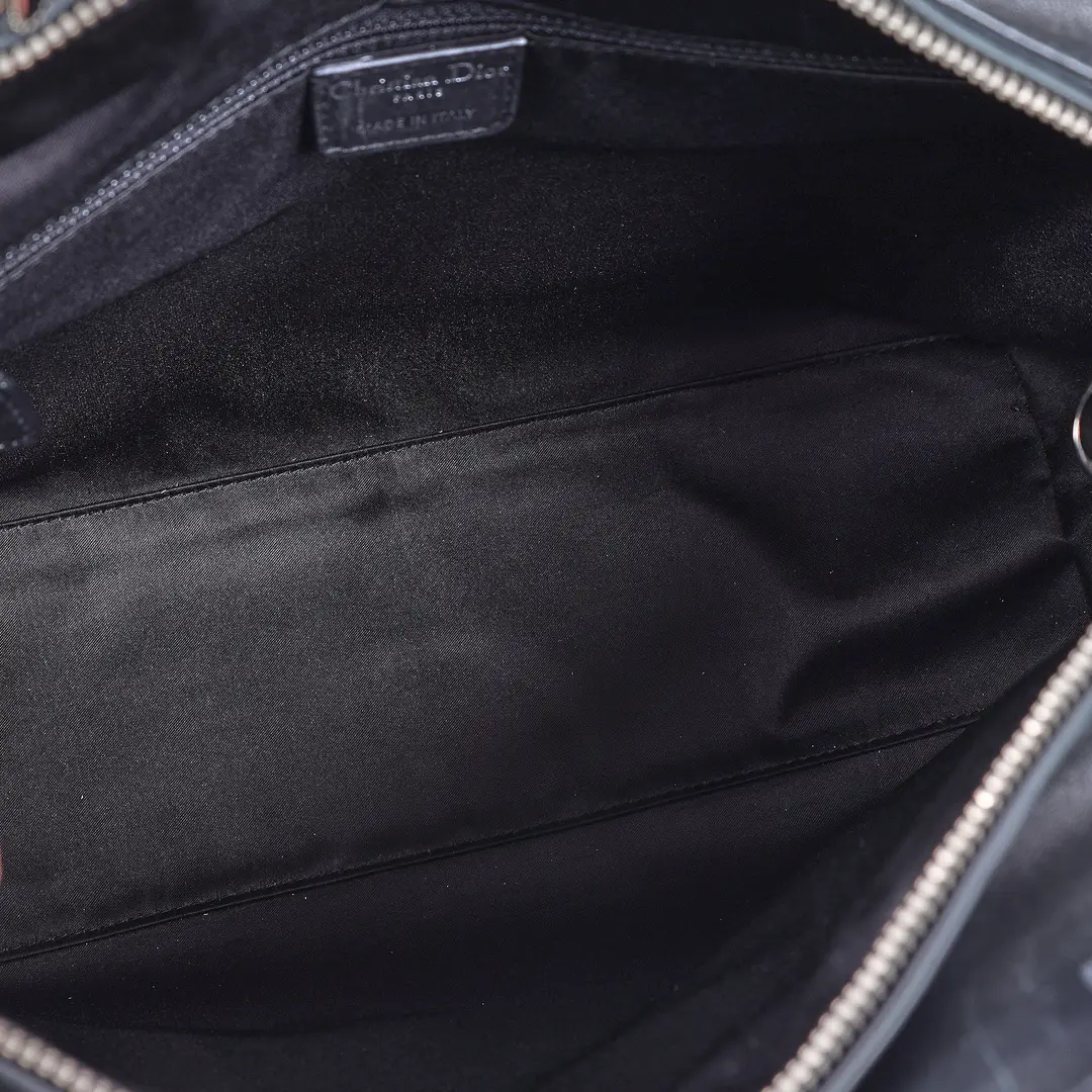 Dior Lady Dior Black Perforated Leather Shoulder Bag