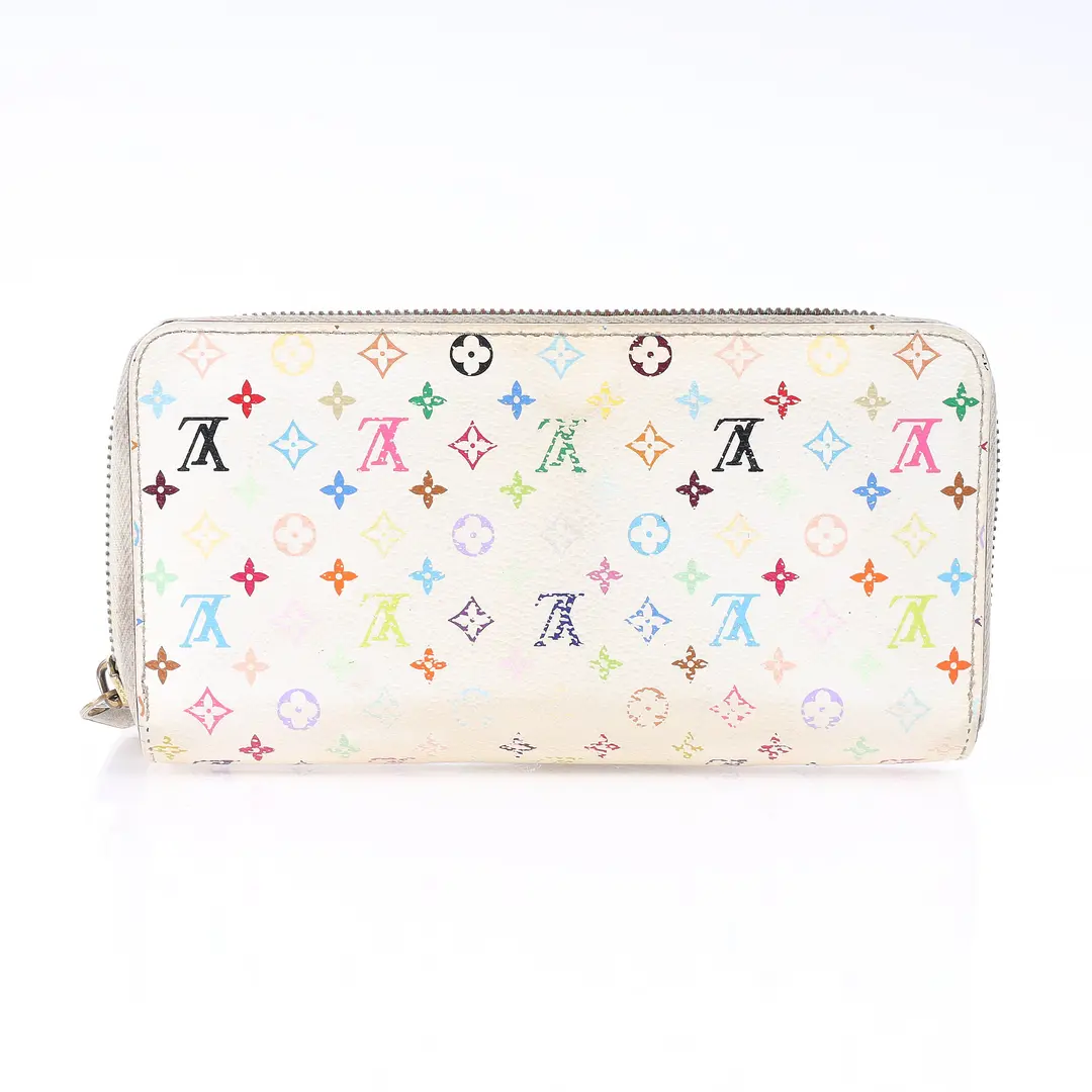 Louis Vuitton Zippy White Monogram Multicolor Wallet