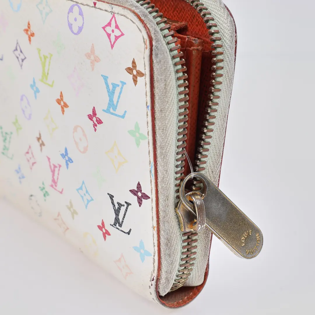 Louis Vuitton Zippy White Monogram Multicolor Wallet