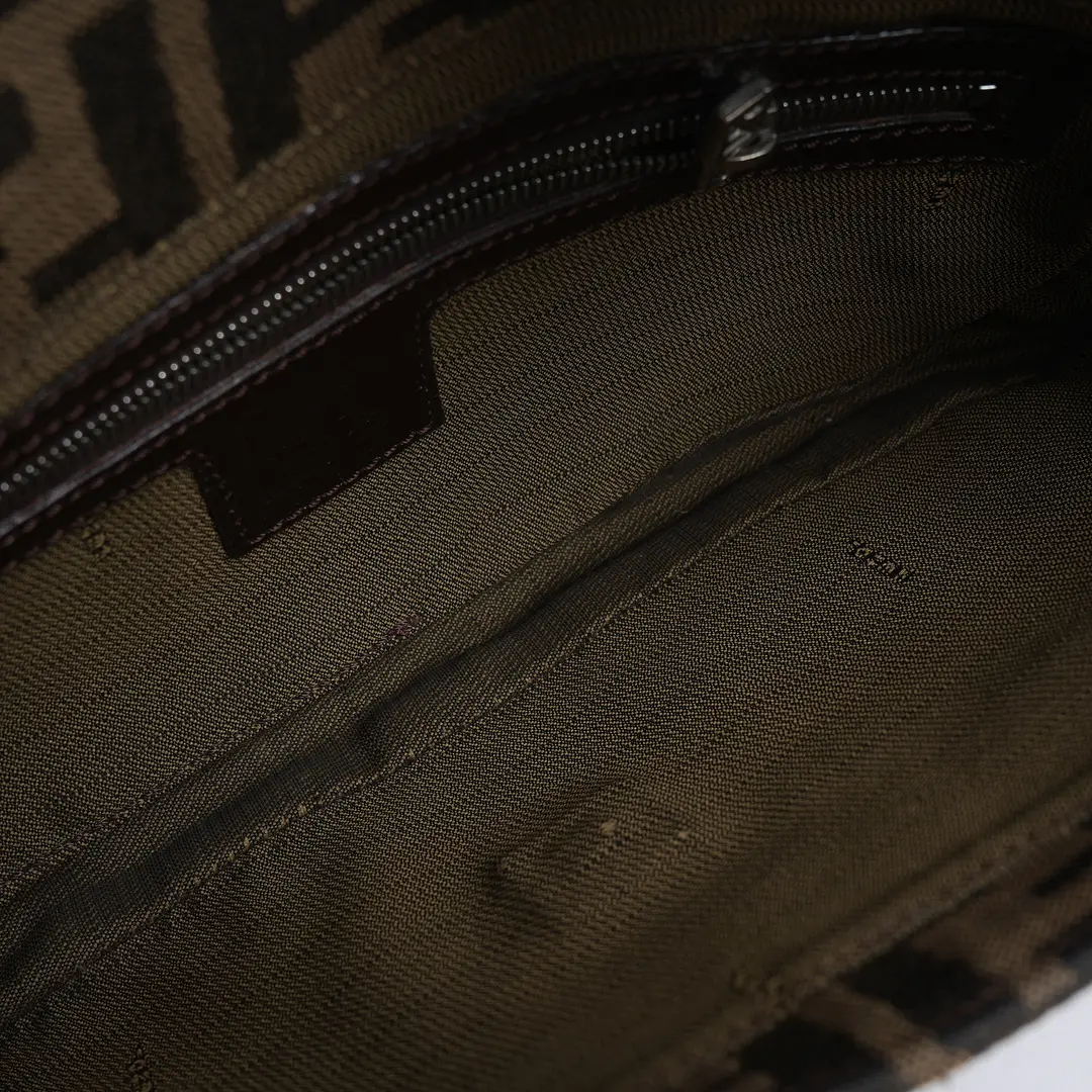 Fendi Baguette Brown Zucca Canvas Shoulder Bag