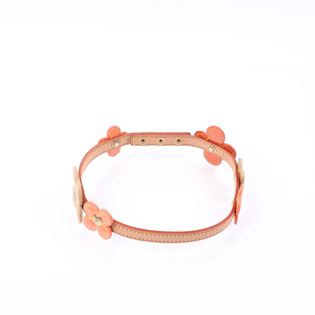 Louis Vuitton Keep It Flower Power Orange Leather Bracelet