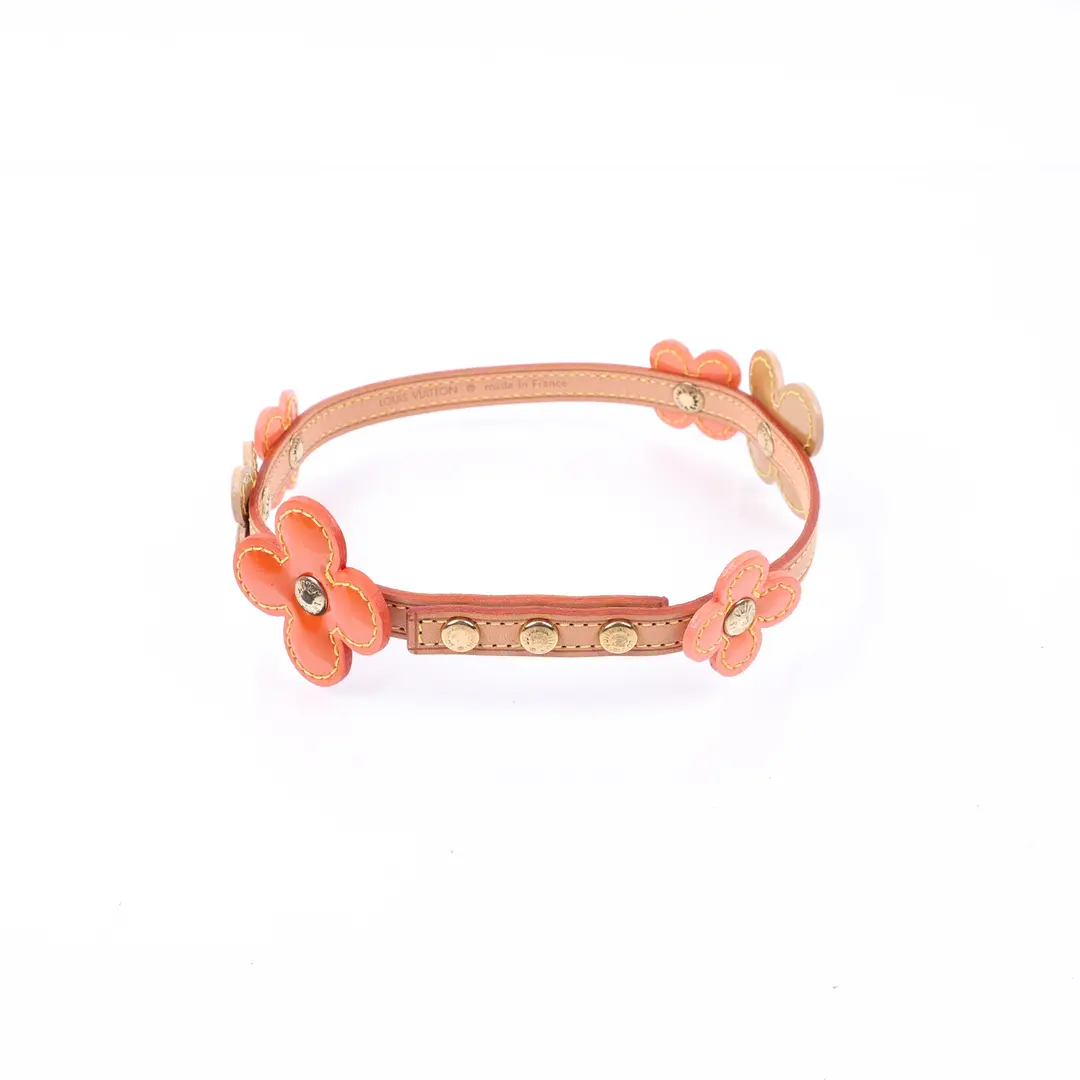 Louis Vuitton Keep It Flower Power Orange Leather Bracelet