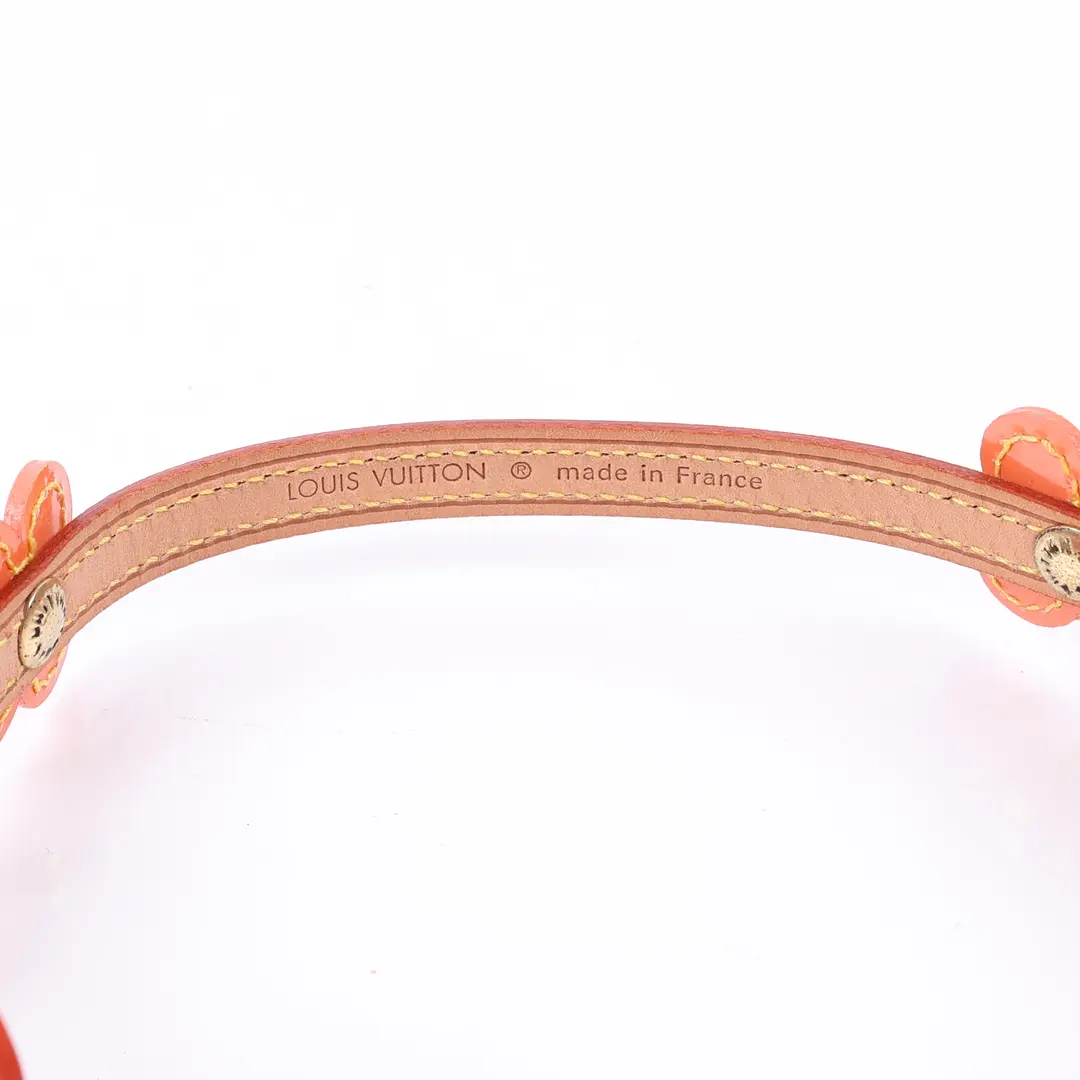 Louis Vuitton Keep It Flower Power Orange Leather Bracelet