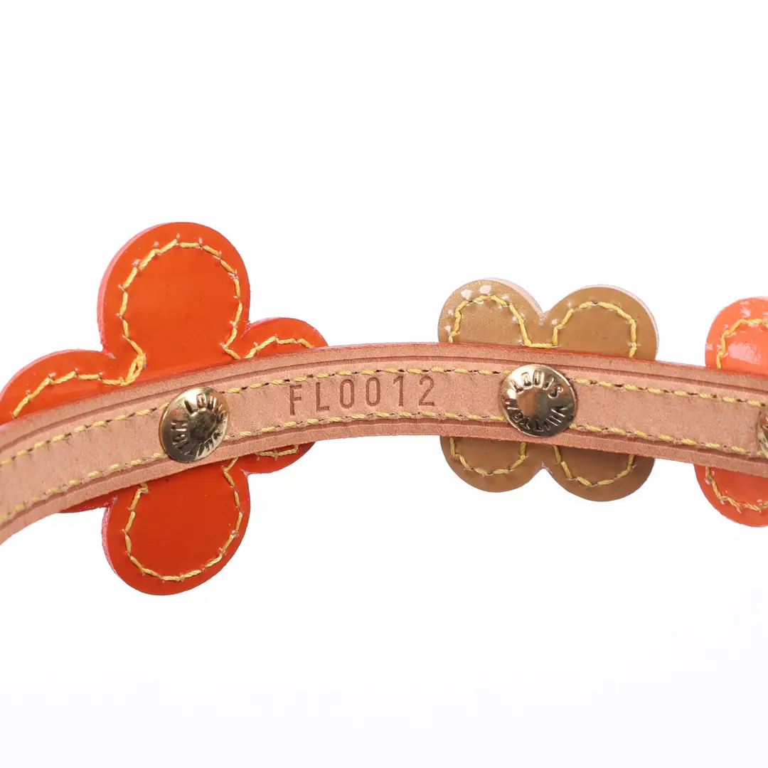 Louis Vuitton Keep It Flower Power Orange Leather Bracelet
