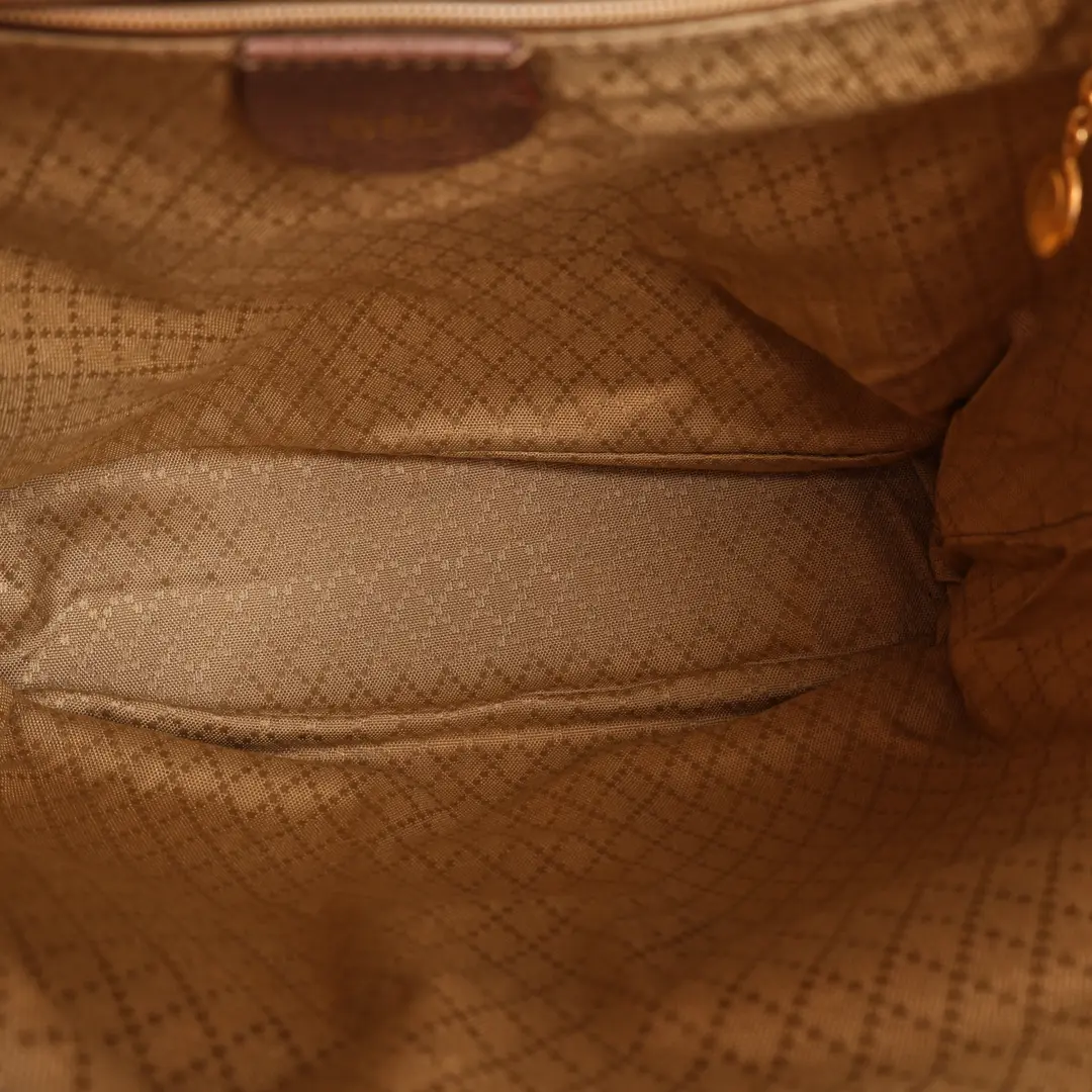 Gucci Vintage Bamboo Brown Suede Backpack