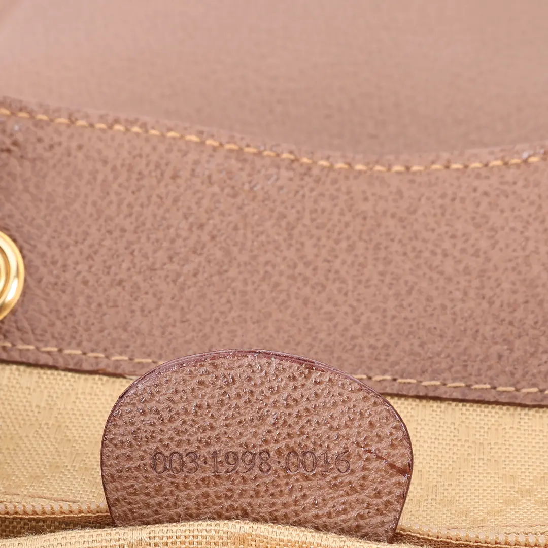 Gucci Vintage Bamboo Brown Suede Backpack