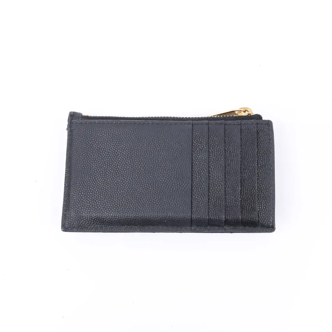 Saint Laurent Monogram Fragments Black Leather Wallet