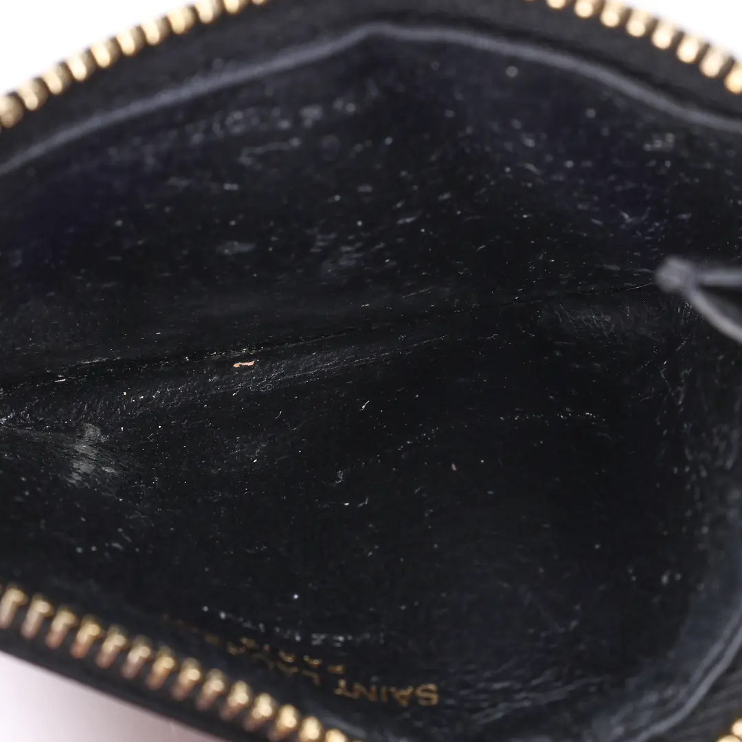 Saint Laurent Monogram Fragments Black Leather Wallet