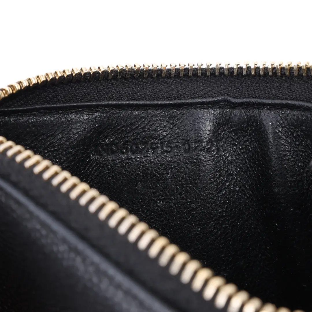 Saint Laurent Monogram Fragments Black Leather Wallet
