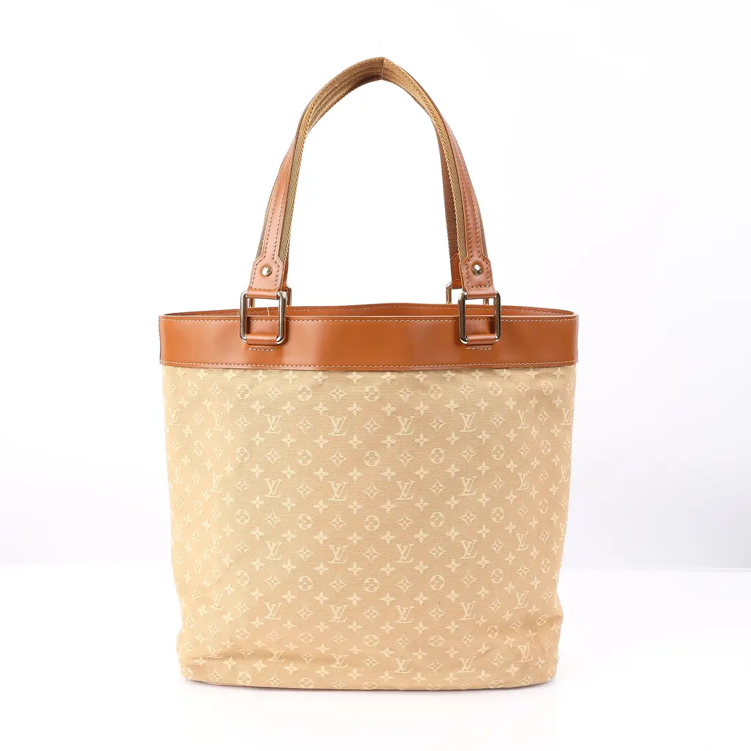 Louis Vuitton Cabas Mezzo Beige Monogram Mini Lin Tote Bag
