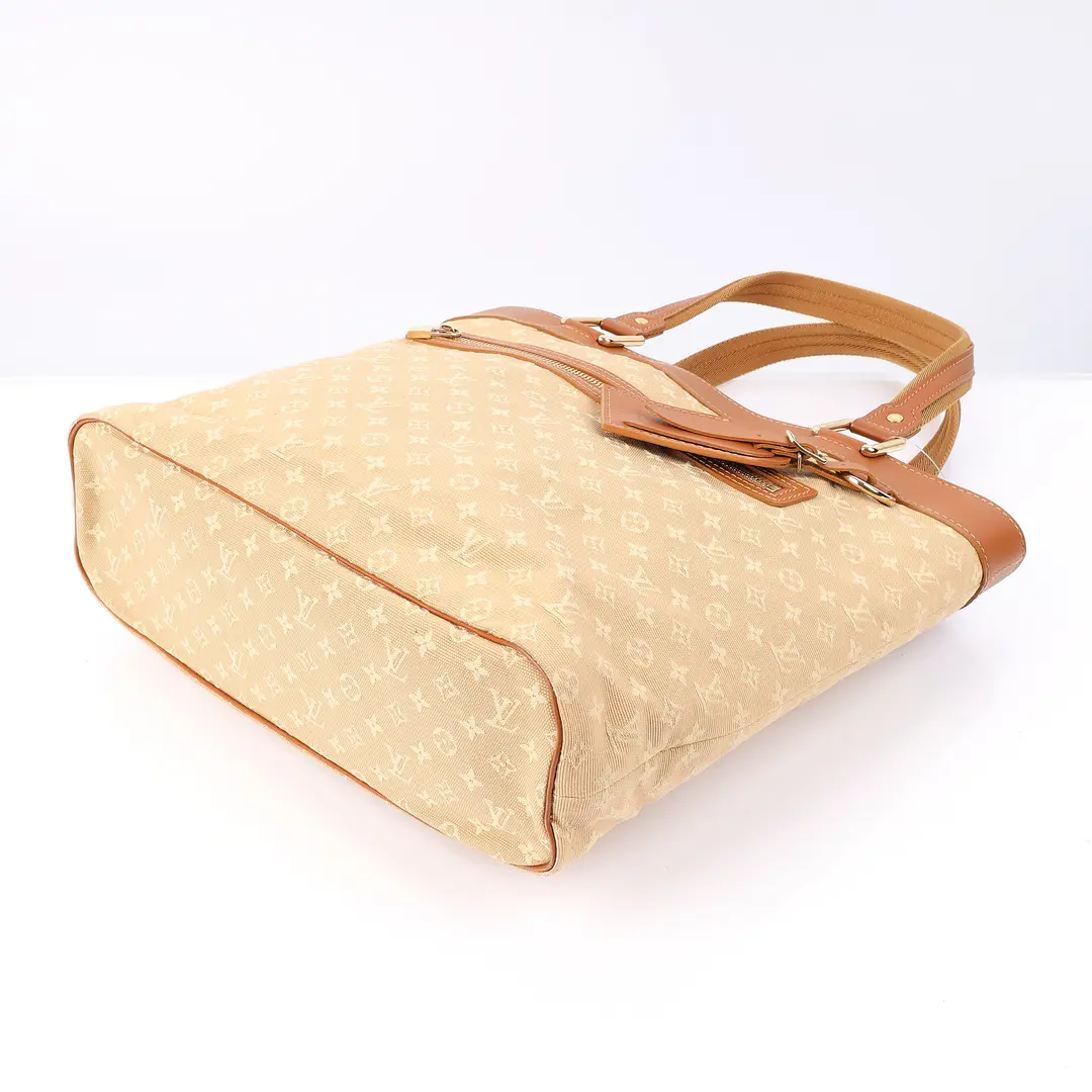 Louis Vuitton Cabas Mezzo Beige Monogram Mini Lin Tote Bag