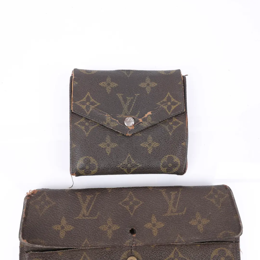 Louis Vuitton Vintage Monogram Wallet Set Brown Canvas