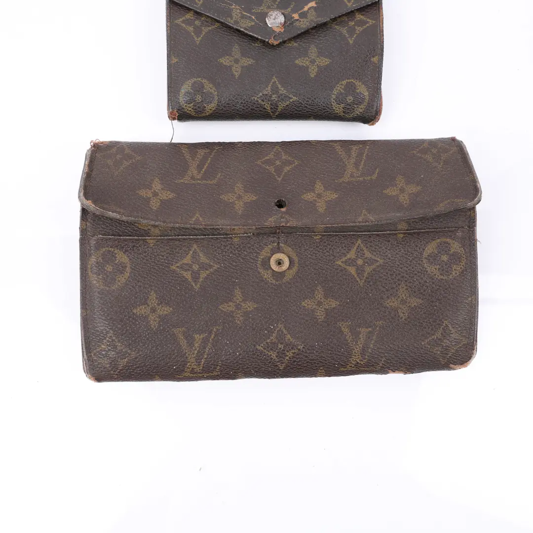 Louis Vuitton Vintage Monogram Wallet Set Brown Canvas