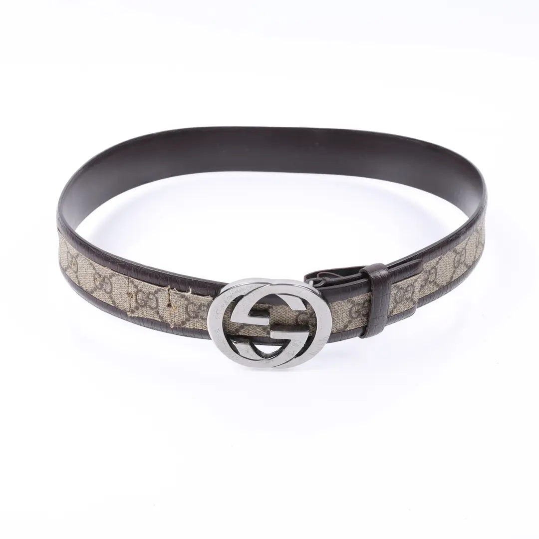 Gucci Interlocking G Brown GG Supreme Belt