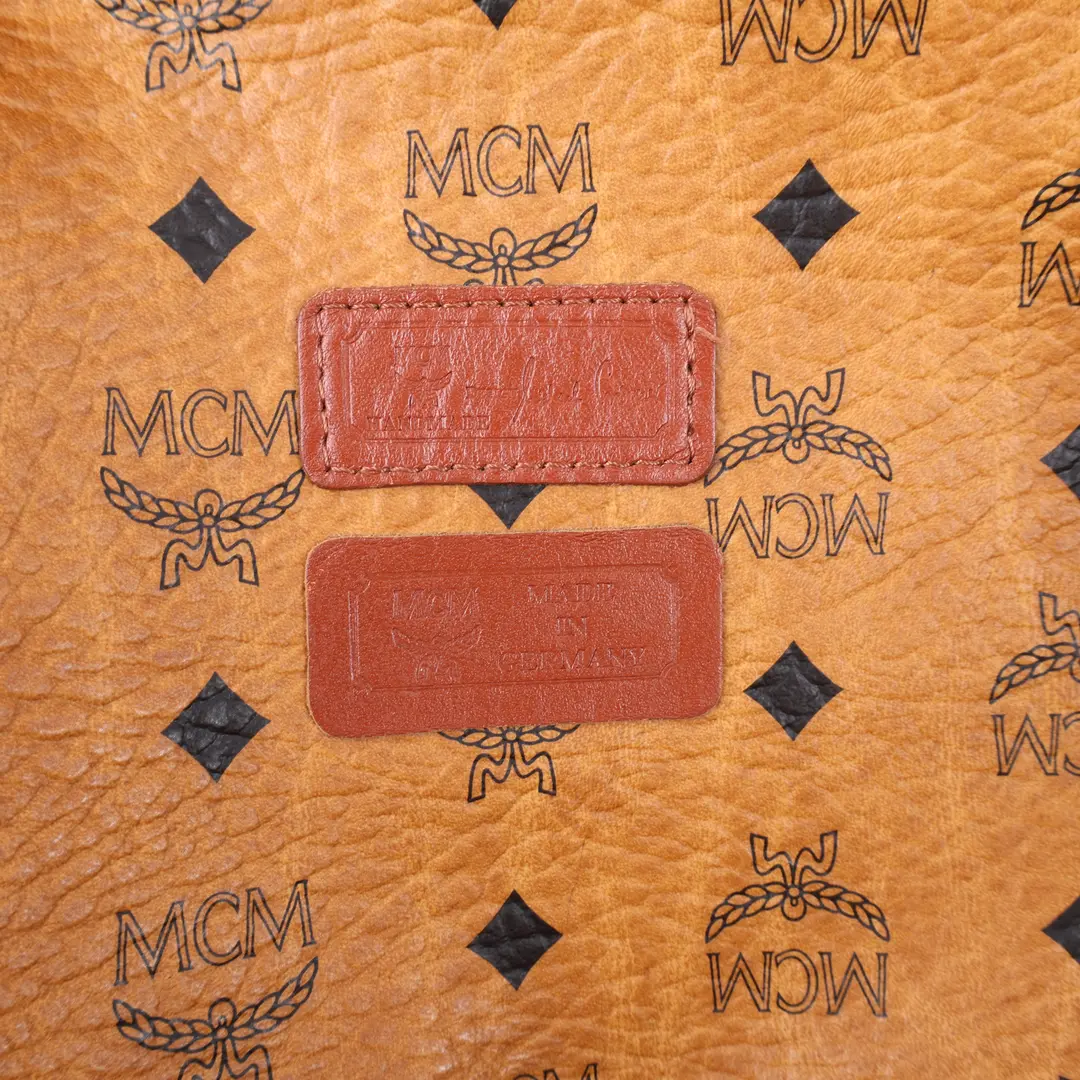 MCM Visetos Brown Canvas Shoulder Bag