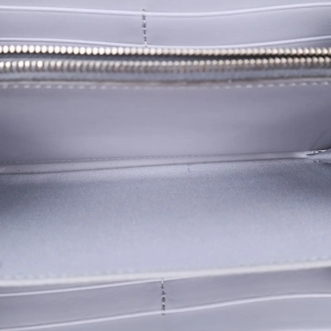 Fendi Rainbow Studded Blue Leather Zip Around Wallet