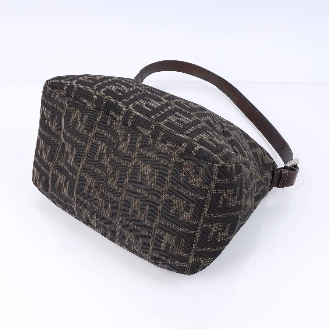 Fendi Zucca Brown Canvas Shoulder Bag