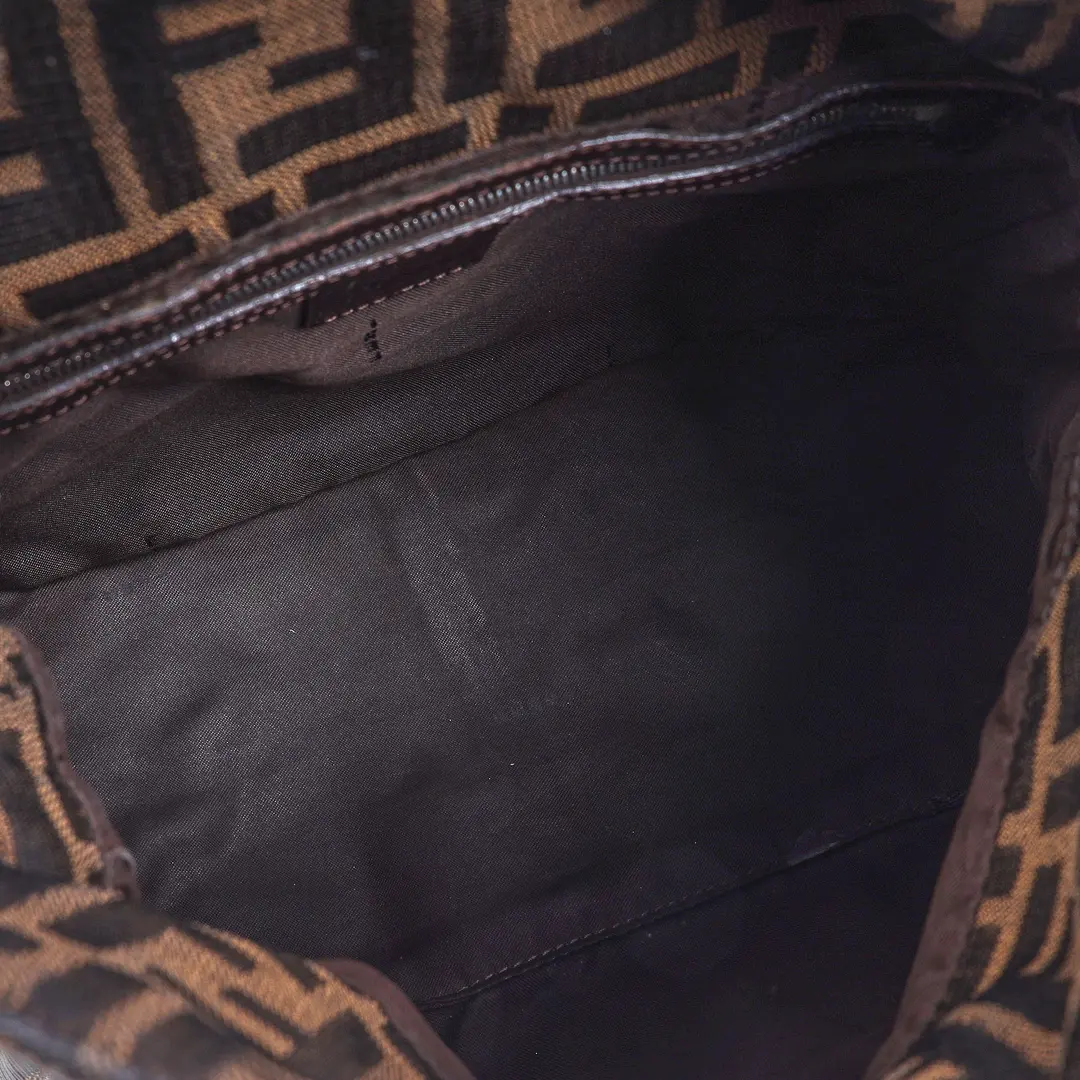 Fendi Zucca Brown Canvas Shoulder Bag