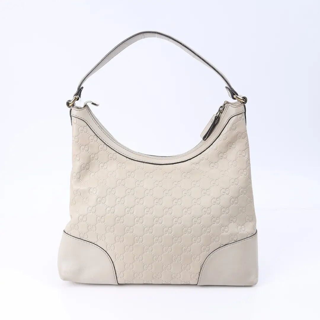 Gucci Lovely Hobo Beige Guccissima Leather Shoulder Bag