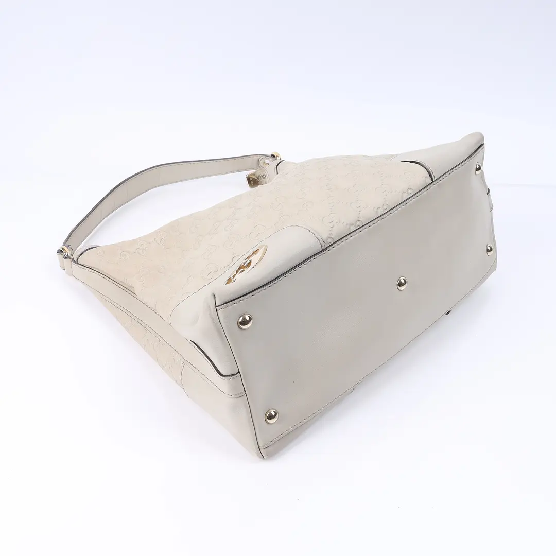 Gucci Lovely Hobo Beige Guccissima Leather Shoulder Bag