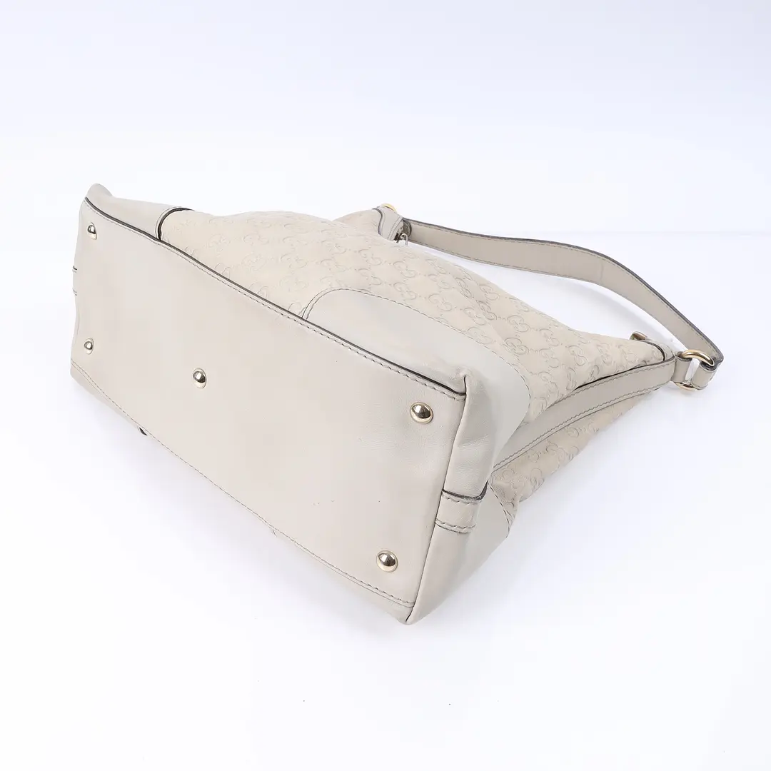 Gucci Lovely Hobo Beige Guccissima Leather Shoulder Bag