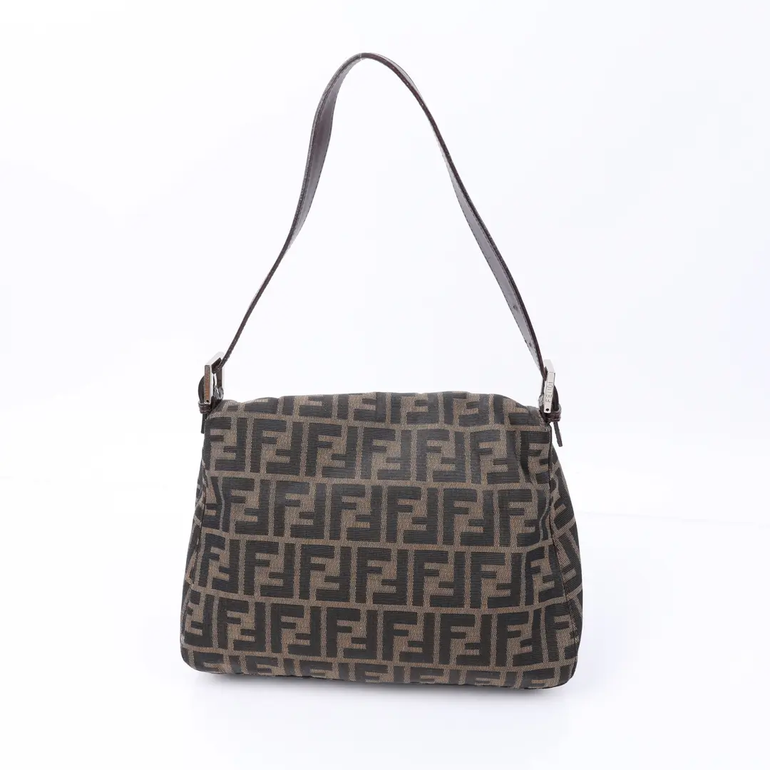 Fendi Baguette Brown Zucca Canvas Shoulder Bag