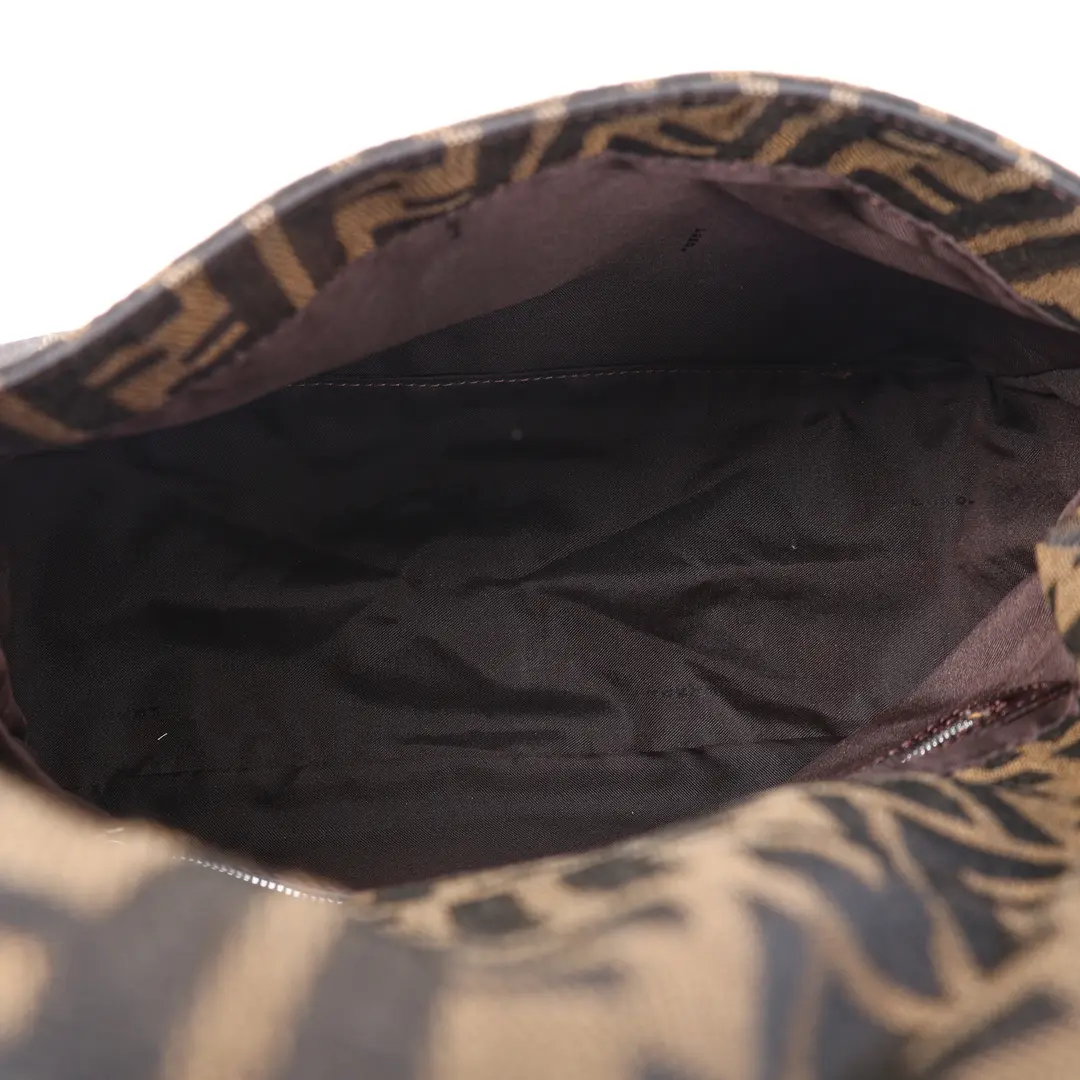 Fendi Baguette Brown Zucca Canvas Shoulder Bag